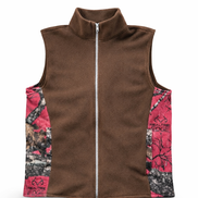 Pink Camo and Brown Fleece Vest