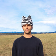 Zebra Box Four-Point Fleece Beanie