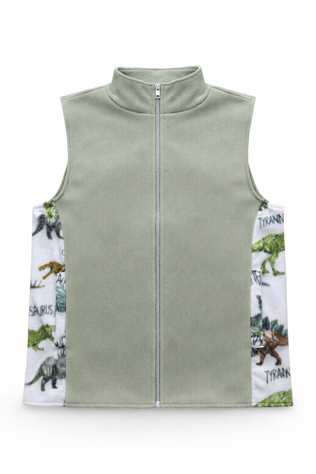Green Dinosaur Fleece Vest