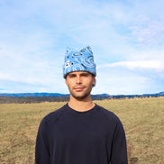 Blue Bandana Four Point Beanie