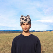 Snow Leopard Four-Point Beanie