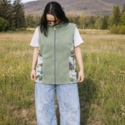 Green Dinosaur Fleece Vest