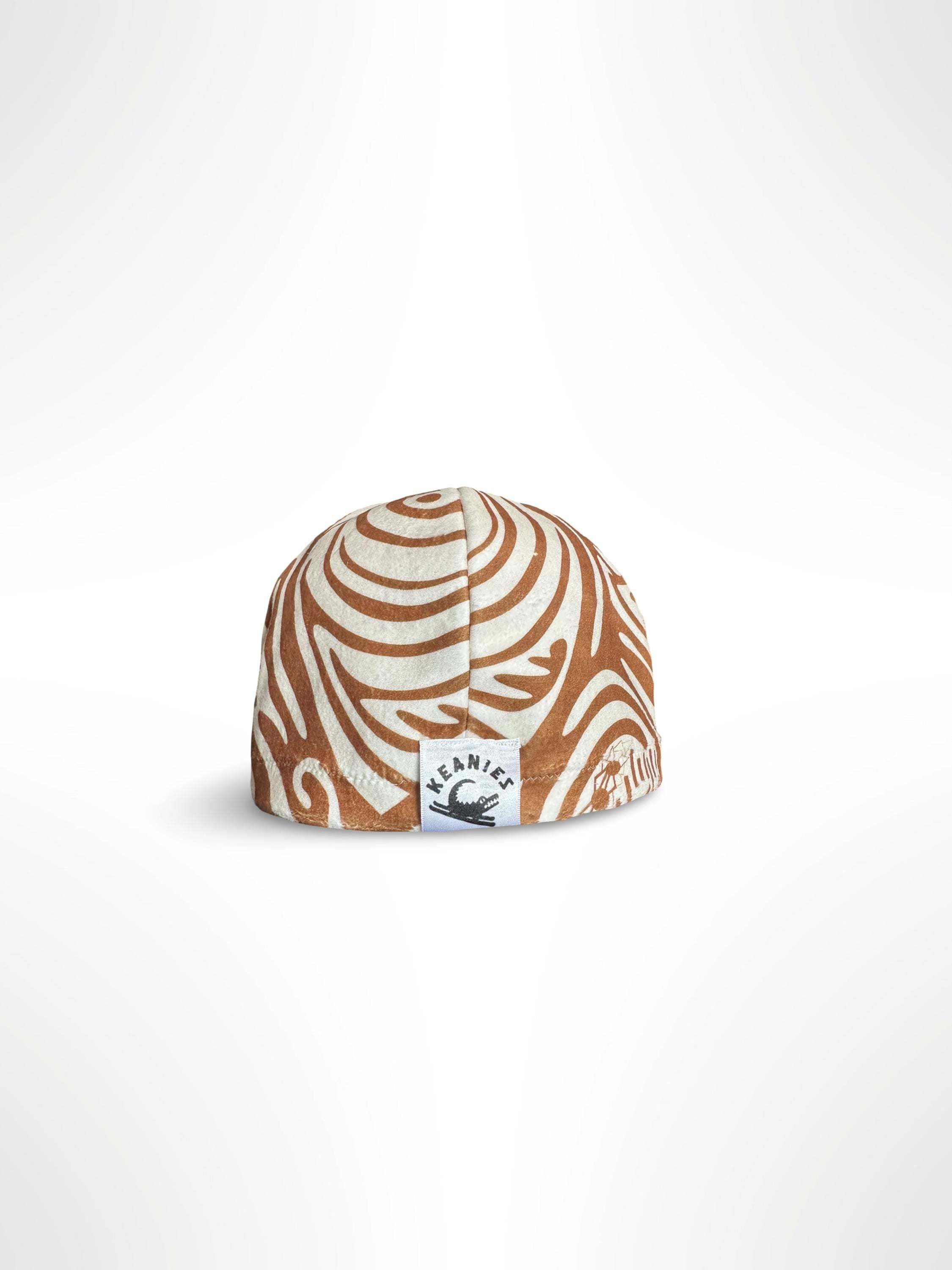 Brown Abstract Skull Cap | Polartec Fleece