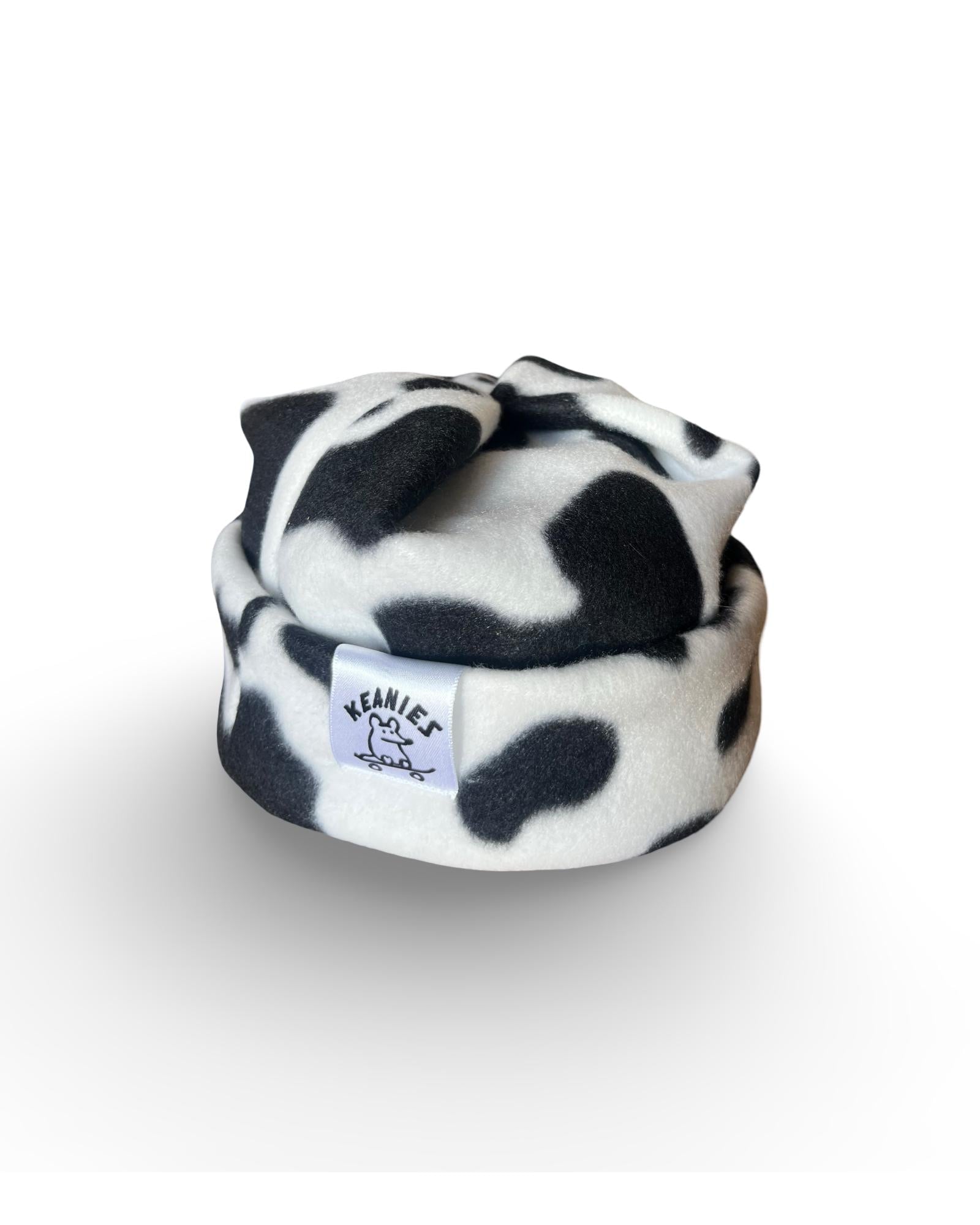 Cow Box Top Fleece Beanie | Custom Fit