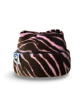 Pink Zebra Box-Top Fleece Beanie