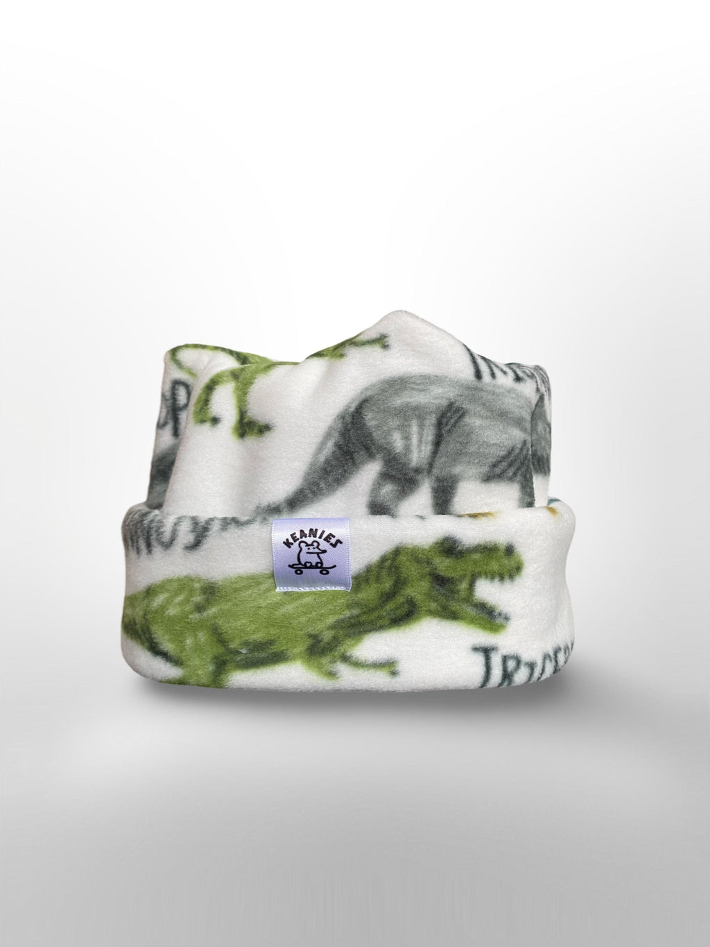 Dinossaur Box Top Fleece Beanie | Custom fit
