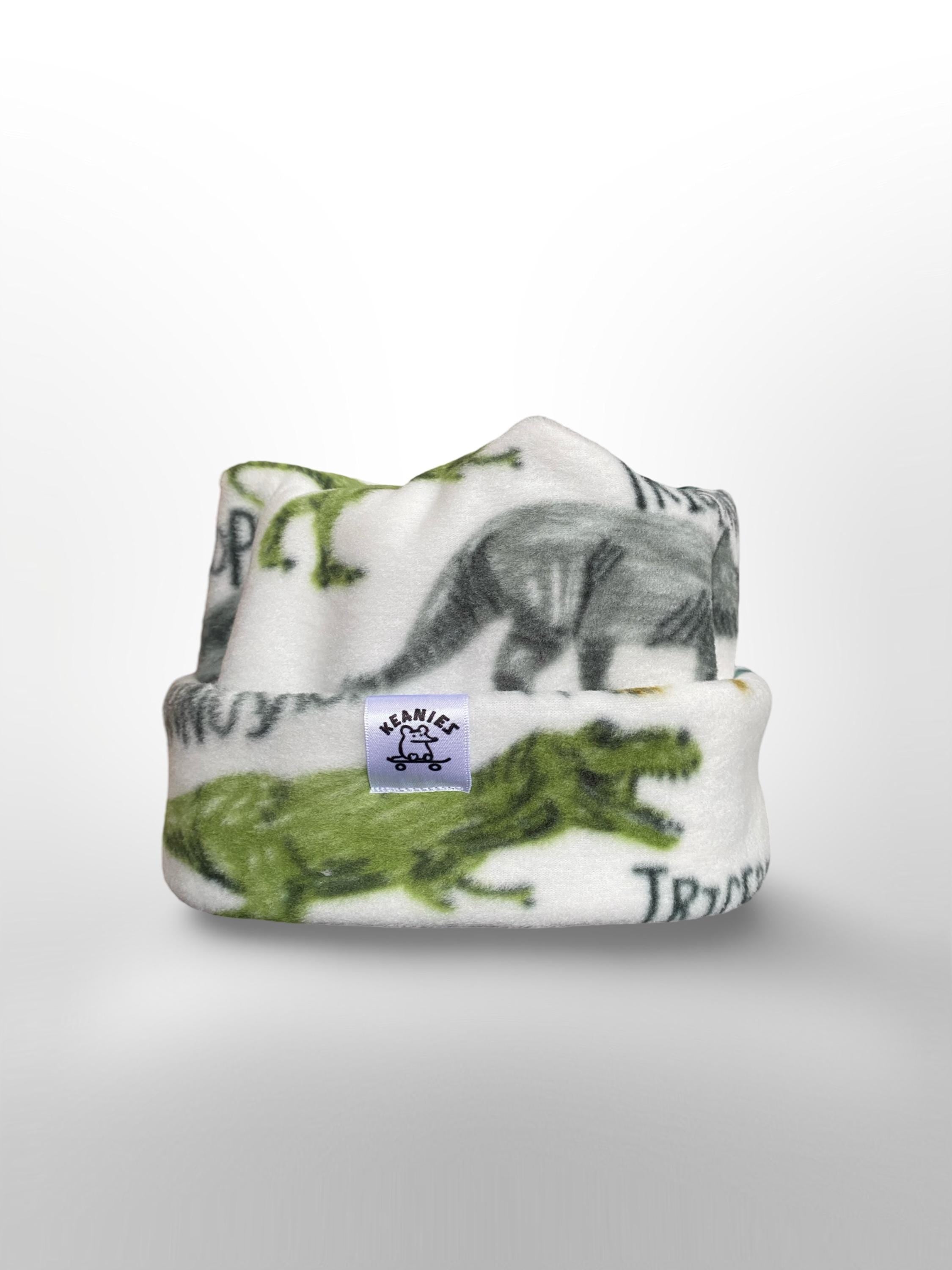 Dinossaur Box Top Fleece Beanie | Custom fit