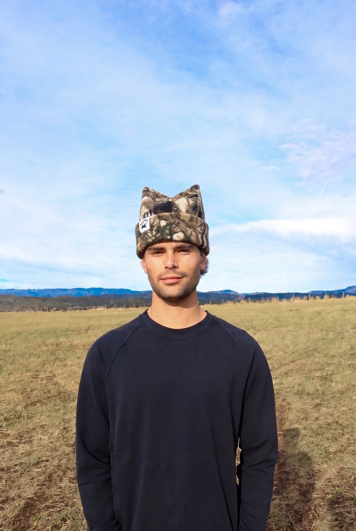 Camo Four Point Fleece Beanie