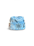 Blue Bandana Box Top Beanie