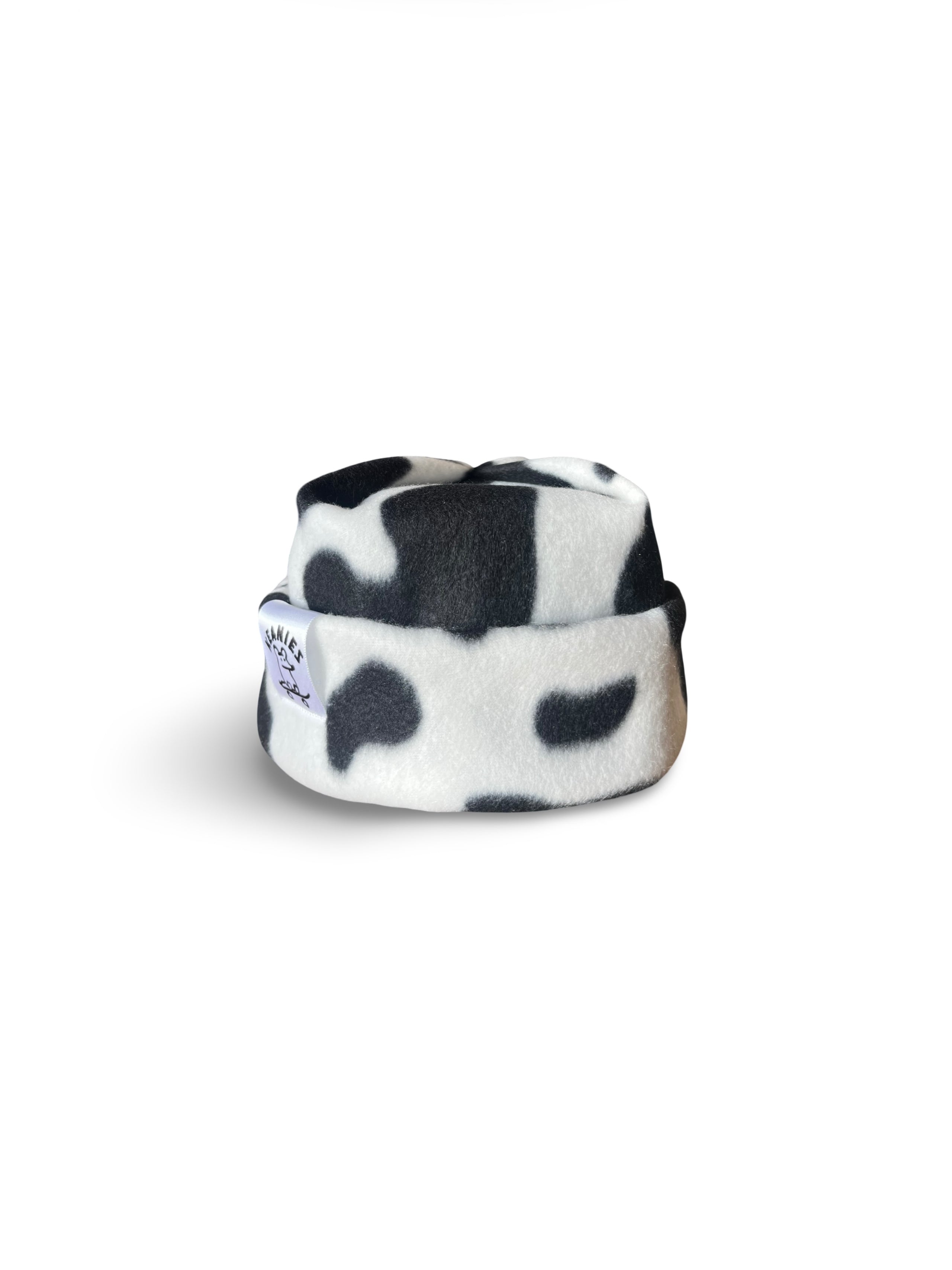 Cow Box Top Fleece Beanie