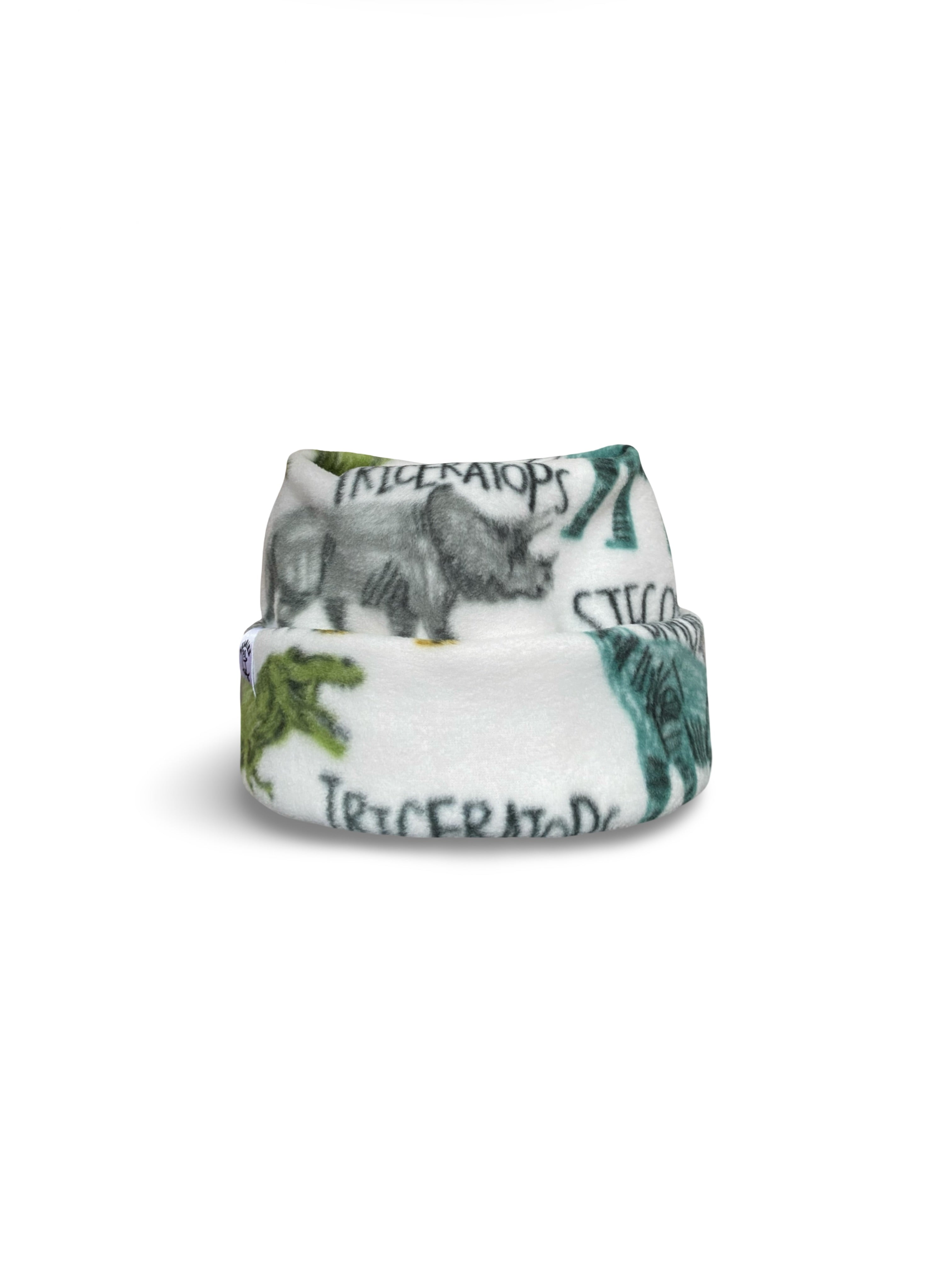 Dinossaur Box Top Fleece Beanie