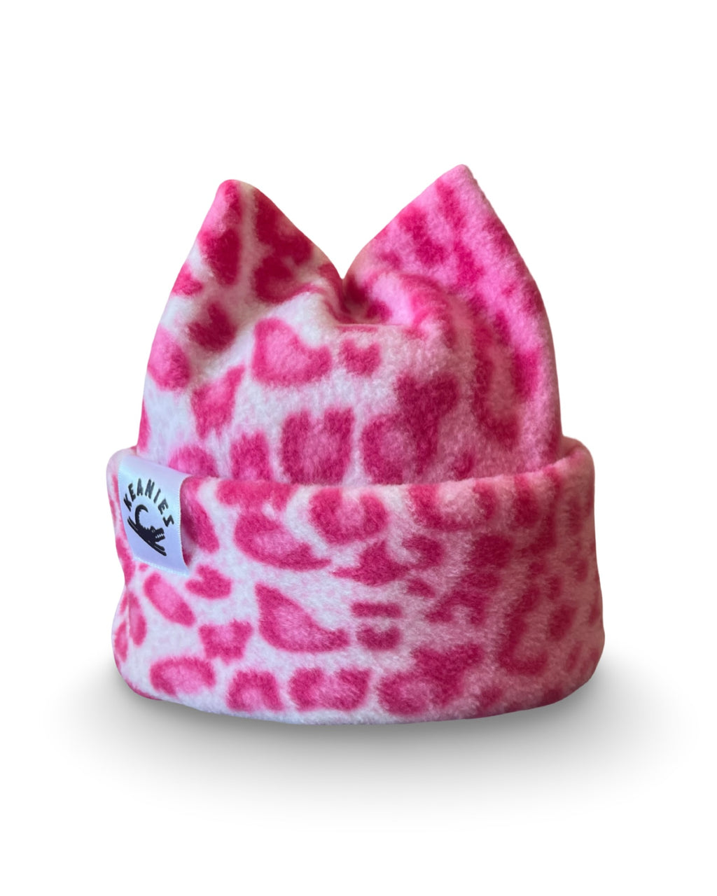 Pink Cheetah Four Point Beanie