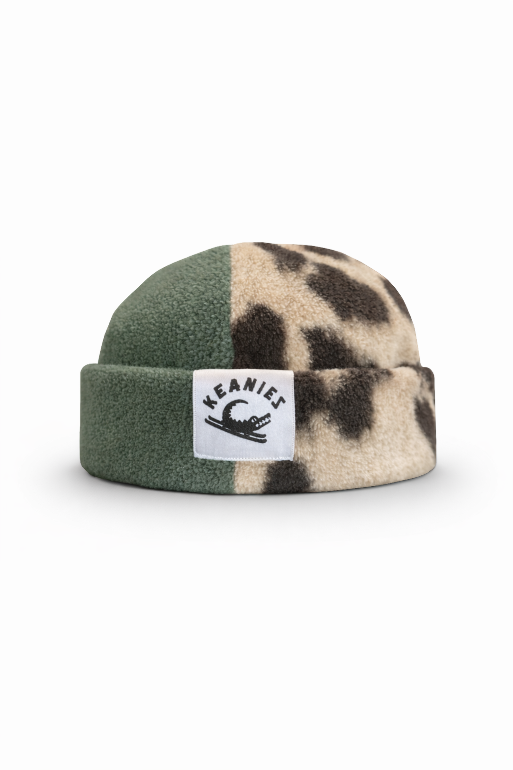 Leopard & Green Fisherman Beanie
