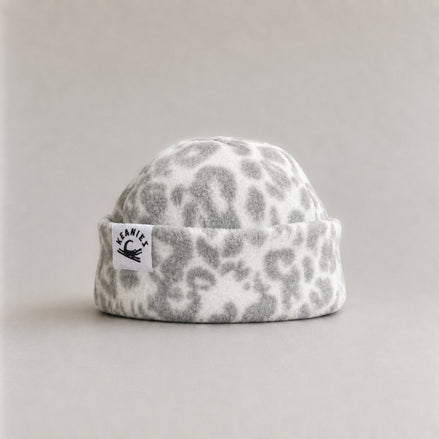 Snow Cheetah Fisherman Beanie