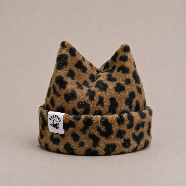 Cheetah Print Four Point Beanie