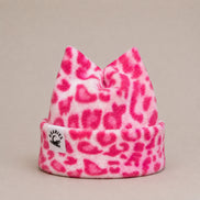 Pink Cheetah Four Point Beanie