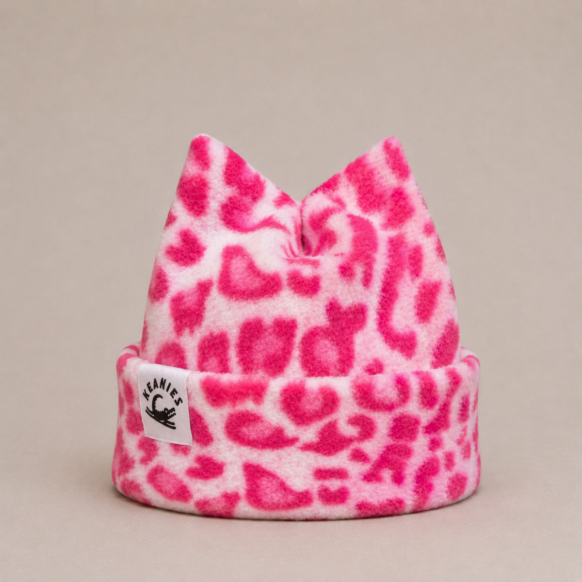 Pink Cheetah Four Point Beanie