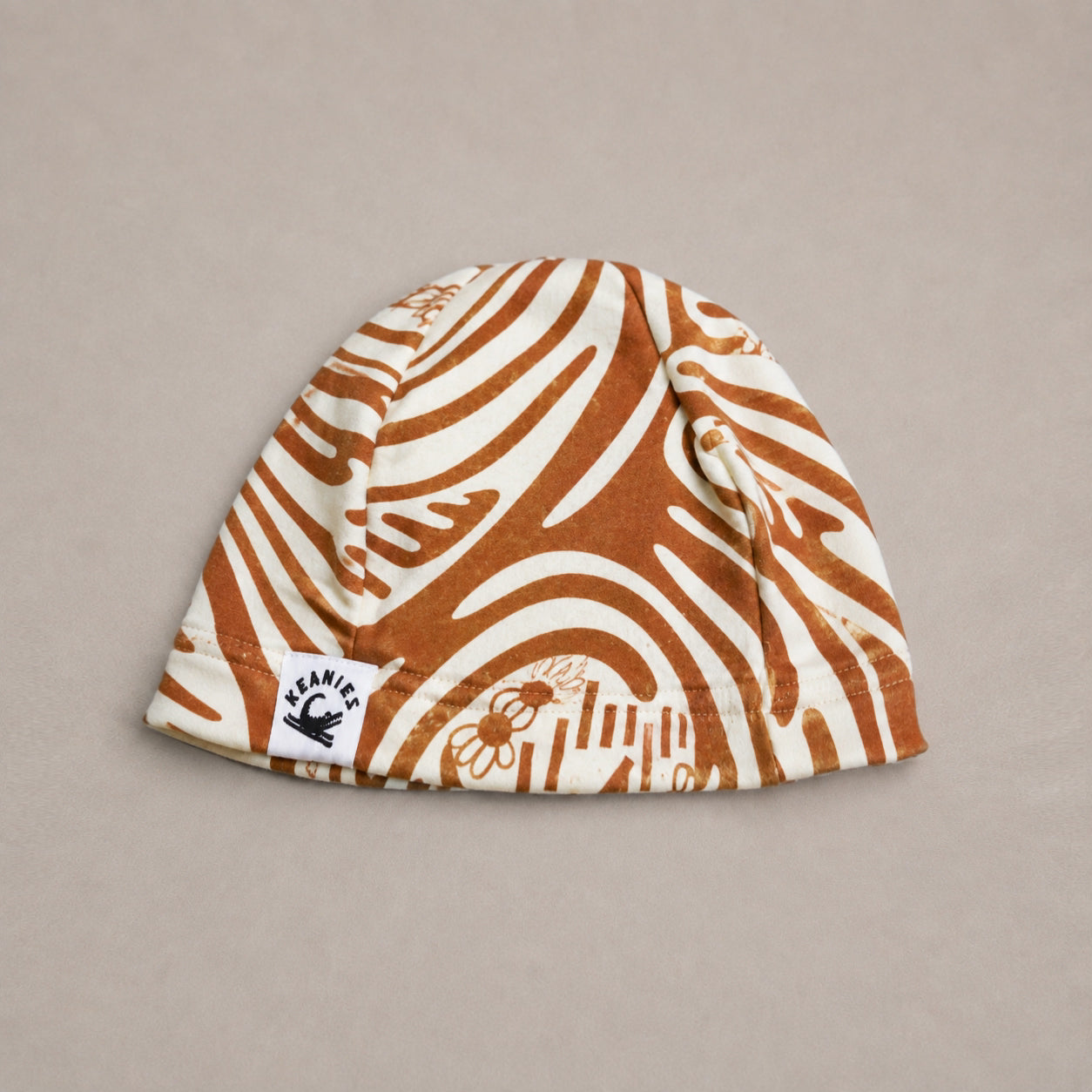 Brown Abstract Skull Cap | Polartec Fleece