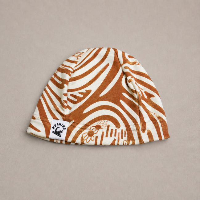 Brown Abstract Skull Cap | Polartec Fleece