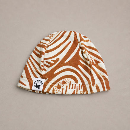 Brown Abstract Skull Cap | Polartec Fleece