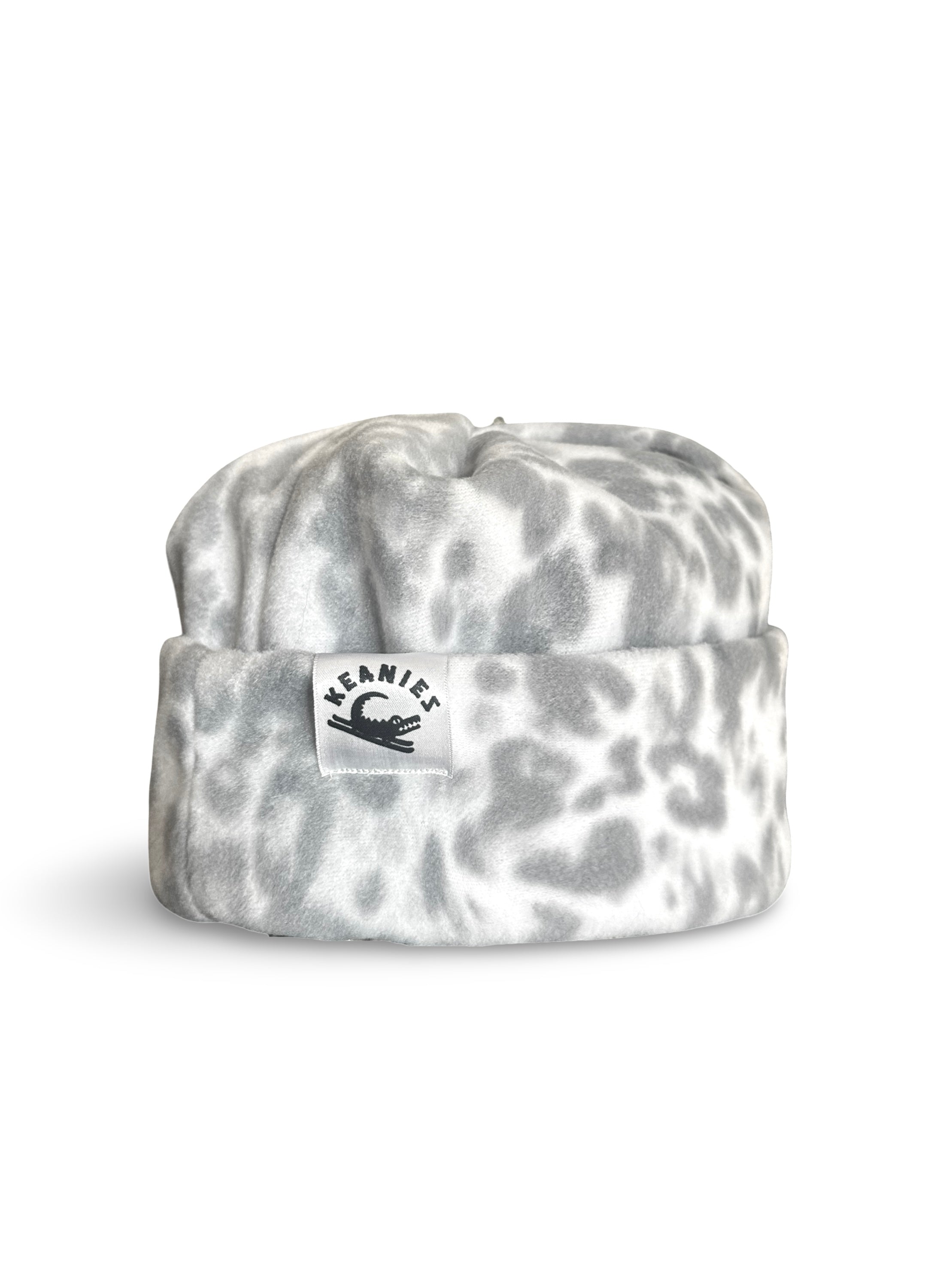 Snow Cheetah Box-Top Beanie
