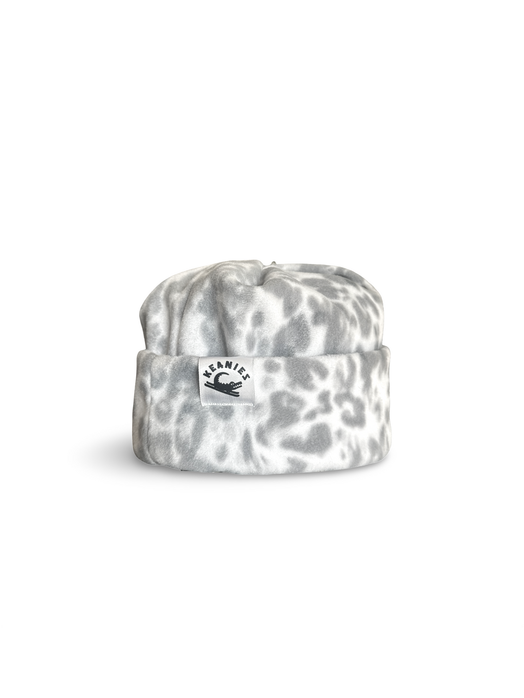 Snow Cheetah Box-Top Beanie