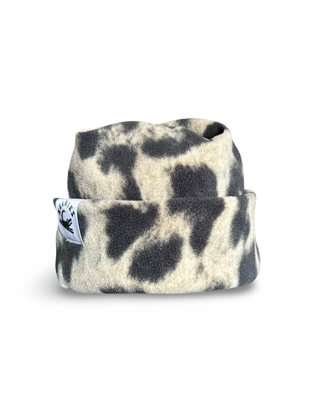 Snow Leopard Box-top Fleece Beanie