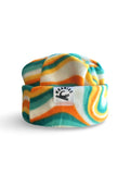 Retro Swirl Fleece Box-Top Beanie