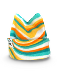 Retro Swirl Fleece Four-Point Beanie