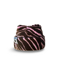 Pink Zebra Box-Top Fleece Beanie