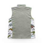 Green Dinosaur Fleece Vest