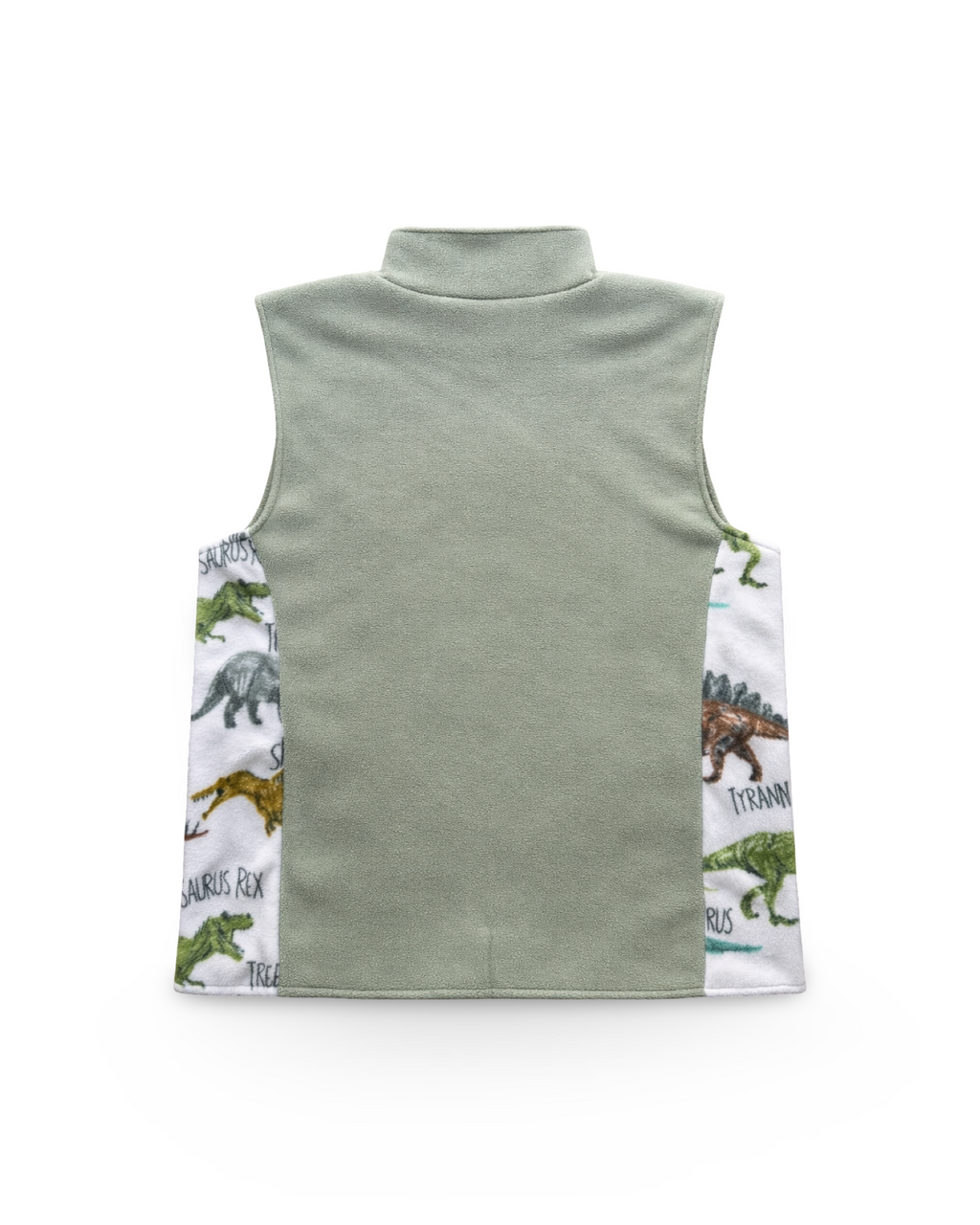 Green Dinosaur Fleece Vest