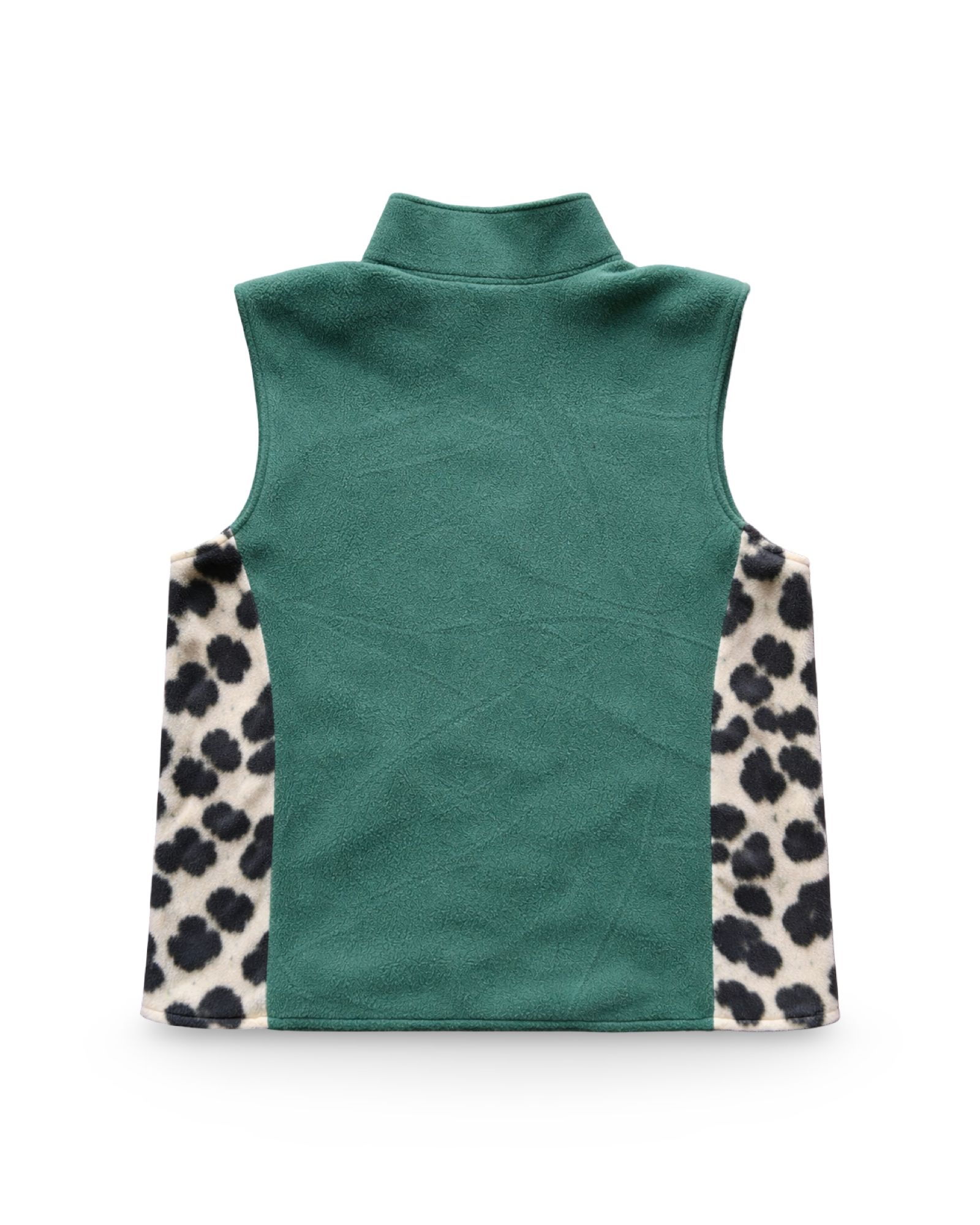 Cheetah and Green Fleece Vest