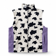 Cow and Purple Fleece Vest