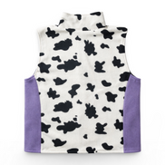 Cow and Purple Fleece Vest