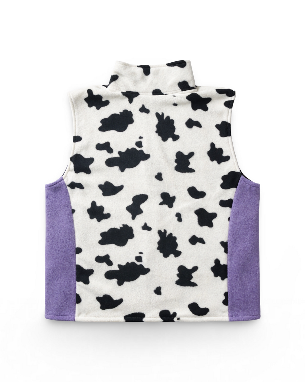 Cow and Purple Fleece Vest