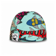 Geometric Sharks Skull Cap | Polartec Fleece