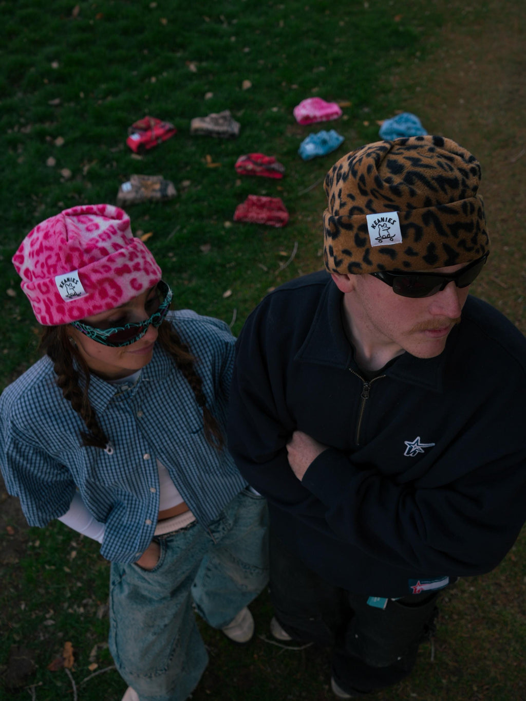 Pink Cheetah Box Top Fleece Beanie | Custom fit