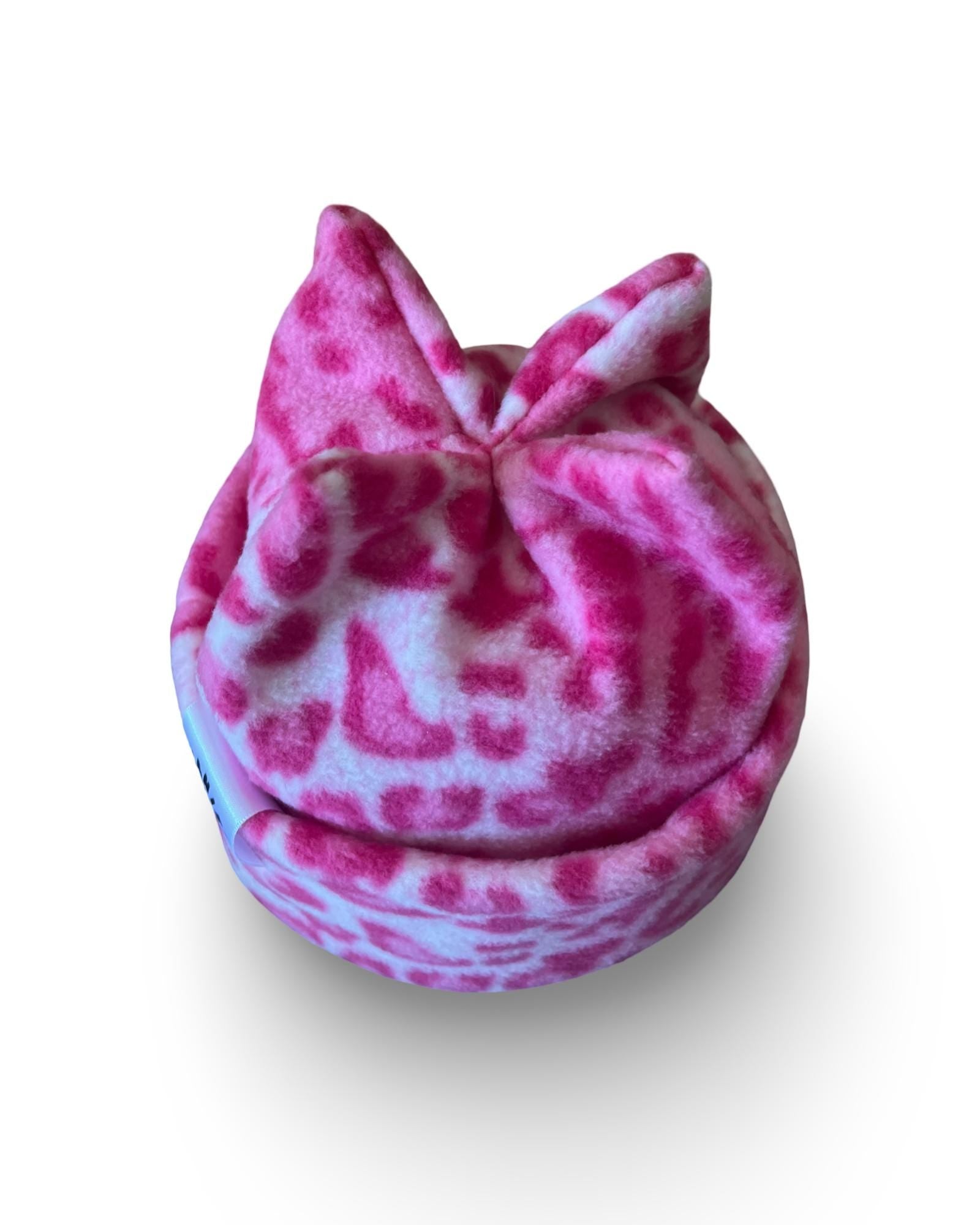 Pink Cheetah Four Point Beanie | Custom fit