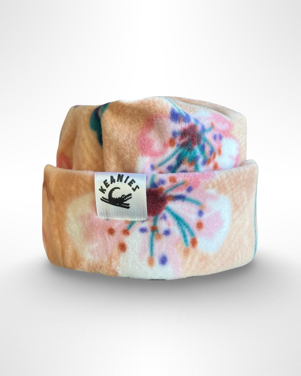 Pink Flower Box Top Beanie | Custom Fit