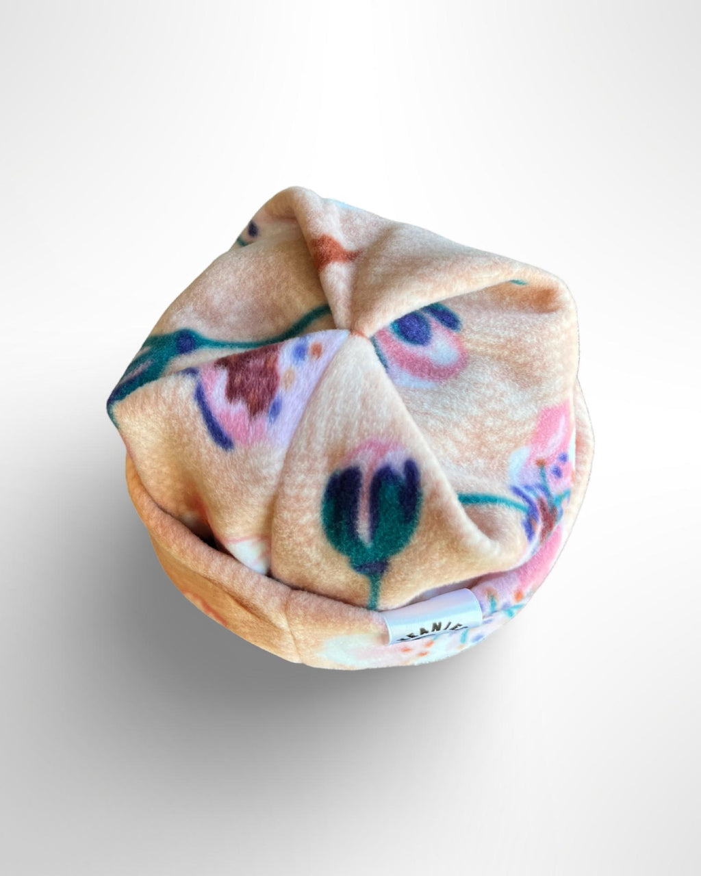 Pink Flower Box Top Beanie | Custom Fit