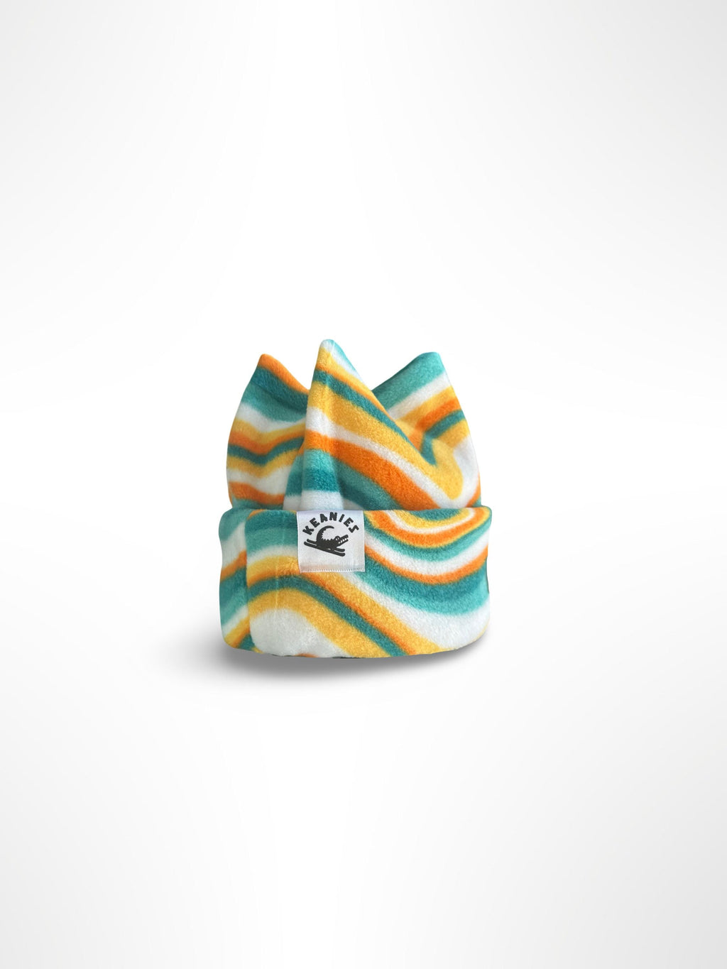 Retro Swirl Fleece Four-Point Beanie | CUSTOM FITTED