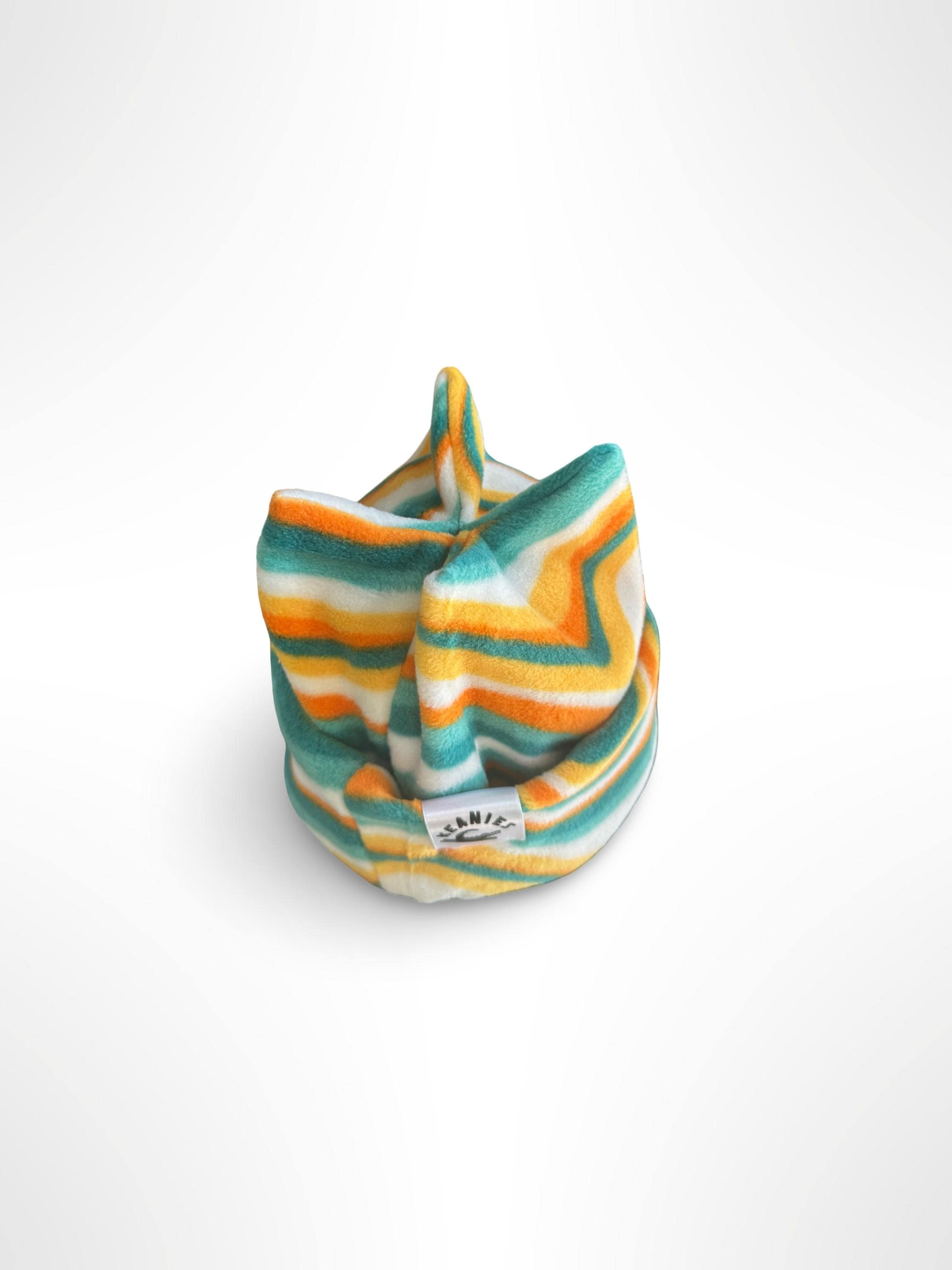 Retro Swirl Fleece Four-Point Beanie | CUSTOM FITTED