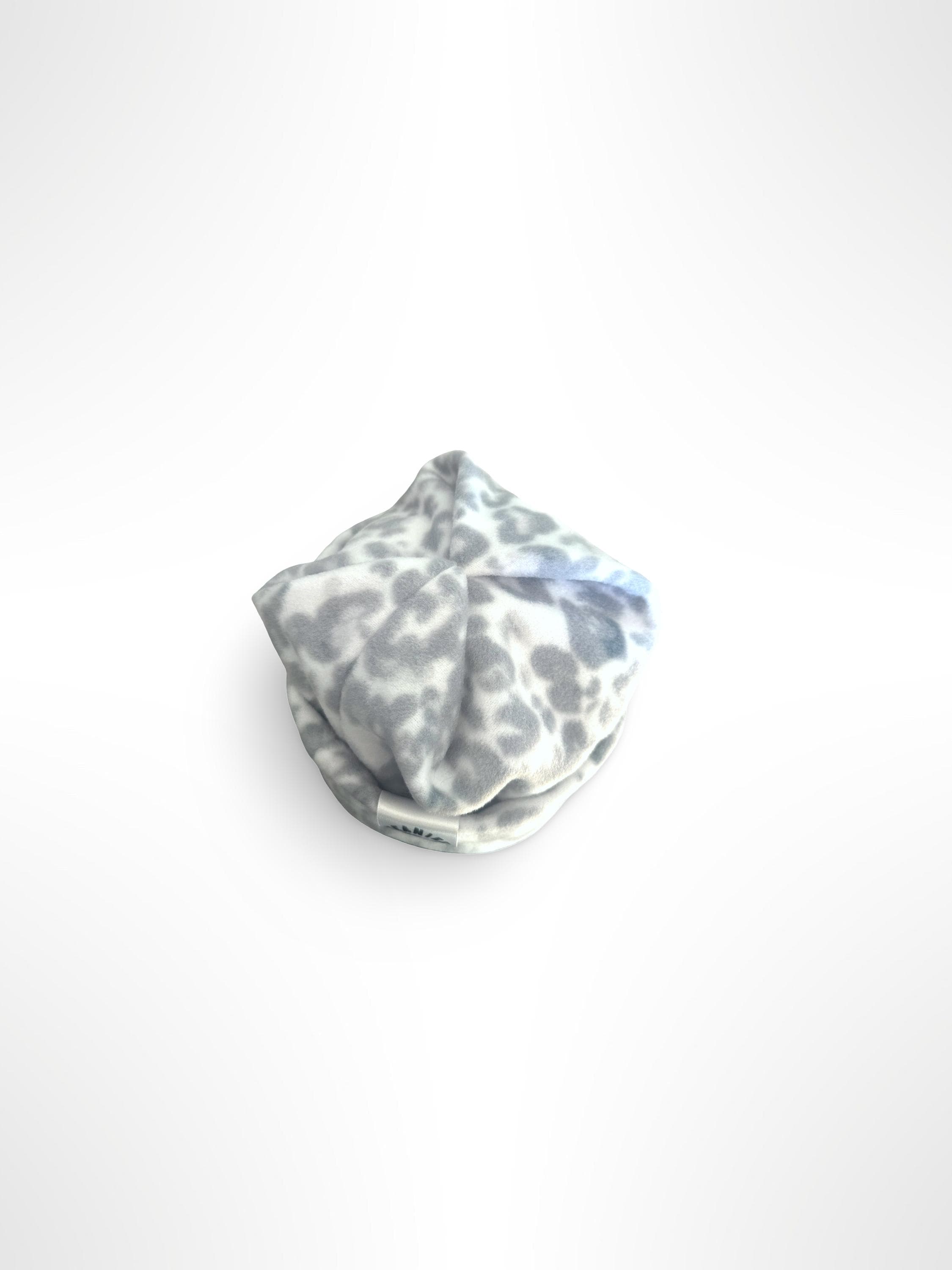 Snow Cheetah Box-Top Beanie | Custom Fit